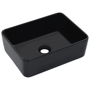 vidaXL Lavandino 40x30x13 cm in Ceramica Nero
