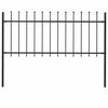 vidaXL Recinzione da Giardino Woerden con Punta a Lancia 170x80cm Nero