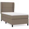vidaXL Giroletto a Molle con Materasso Tortora 100x200 cm in Tessuto