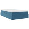 vidaXL Letto con contenitore e materasso Blu Scuro 120 x 200 cm