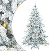 vidaXL Albero di Natale Artificiale con Rami Pieghevoli Bianco 180 cm