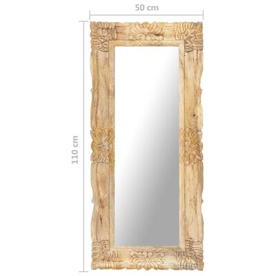 vidaXL Specchio 110x50 cm in Legno Massello di Mango