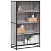 vidaXL Libreria Grigio Sonoma 80,5x35x139 cm in Truciolato