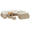 vidaXL Set Divano da Giardino 13 pcs Beige polyrattan