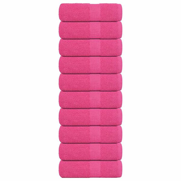 vidaXL Asciugamani per ospiti FROGN 10 pz Rosa 30x50 cm 360 g/m&sup2;