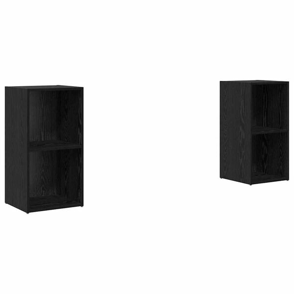 vidaXL Set mobile TV 2 pcs Rovere Nero 72 x 35 x 36,5 cm