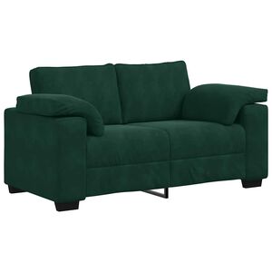 vidaXL Divano Divanetto Verde Scuro 160x77x82 cm Velluto