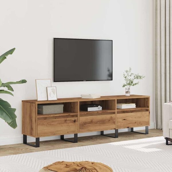 vidaXL Mobile Porta TV Rovere Artigianale 150x30x44,5 cm Multistrato