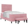 vidaXL Letto a molle con testiera Rosa 200 x 120 cm Velluto