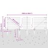 vidaXL Recinzione con Posto Argento 0,4 x 25 m Acciaio
