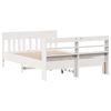 vidaXL Letto senza Materasso Bianco 120x190 cm Legno Massello di Pino