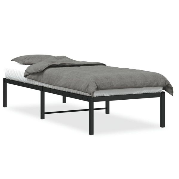 vidaXL Giroletto in Metallo Nero 75x190 cm