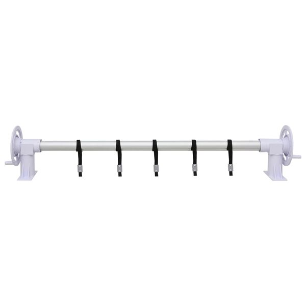 vidaXL Rullo di Copertura per Piscina con Base in Plastica