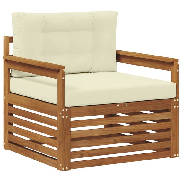 vidaXL Set di divani da esterno Legno di Acacia Massello e Poliestere