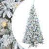 vidaXL Albero di Natale Artificiale con Rami Pieghevoli Bianco 210 cm