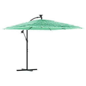 vidaXL Ombrellone Giardino con Palo in Acciaio Verde 246x246x230 cm