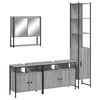 vidaXL Set Mobili da Bagno 4 pz Grigio Sonoma in Legno Multistrato