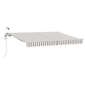 vidaXL Tenda retrattile Grigio chiaro e bianco 300 x 250 cm Poliestere