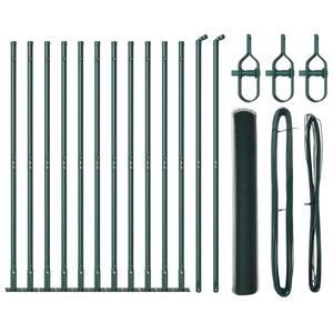 vidaXL Recinzione esagonale con base in cemento 25 x 1,2 m Verde Rete