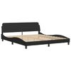vidaXL Letto con Materasso Dover Nero 180x200 cm in Similpelle