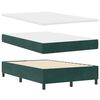 vidaXL Letto a molle con materasso Verde scuro 120 x 190 cm Velluto