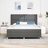 vidaXL Letto a molle con materasso Grigio 180 x 200 cm Tessuto