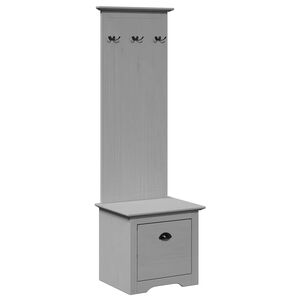 vidaXL Mobiletto da Ingresso con Ganci BODO Grigio 50x40x157 cm