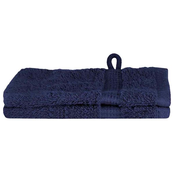 vidaXL Asciugamano per Ospiti SOLUND Blu navy Cotone