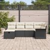 vidaXL Set Divano da Giardino con cuscino 6 pcs Poly Rattan