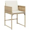 vidaXL Set da Pranzo da Giardino 5 pz con Cuscini Beige in Polyrattan