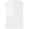 vidaXL Mensole Parete a Cubo 2pz Bianco Lucido 60x15x23cm Multistrato