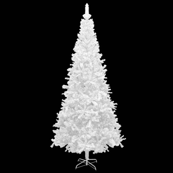 vidaXL Albero di Natale Artificiale Preiluminato Palline 240 cm Bianco