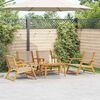 vidaXL Sedie da Giardino con Tavolo 5 pcs Beige 90 x 45 x 40 cm