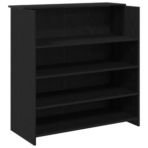 vidaXL Scrivania per Reception Rovere Nero 100x50x103,5 cm in Legno di Argilla