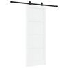 vidaXL Porta scorrevole Bianco e Nero 78 x 202 cm Pino massello