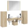 vidaXL Set di mobili per il bagno 6 pz Rovere Sonoma