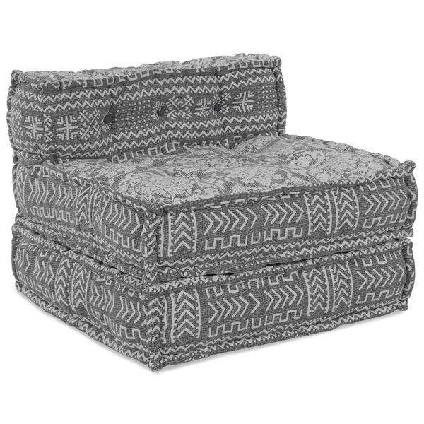 vidaXL Divano modulare 4 pcs Grigio chiaro Tessuto