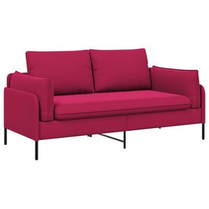 vidaXL Divano a 2 Posti 2 posto Rosso Vino 188 x 81 x 89 cm Velluto