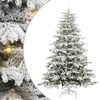 vidaXL Albero di Natale Artificiale con Rami Pieghevoli Bianco 240 cm