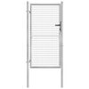 vidaXL Cancello da Giardino in Acciaio Zincato 105x150 cm Argento
