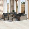 vidaXL Set Divano da Giardino 13 pcs Grigio polyrattan