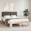 vidaXL Letto con Testiera Rivestita Talpa 150 x 200 cm Pino massello