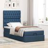 vidaXL Pouf Letto con Materasso Blu 100x200 cm in Tessuto
