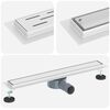 vidaXL Scarico doccia 2-in-1 con sifone a 360&deg; Argento 60 cm