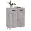 vidaXL Credenza Grigio Sonoma 69,5x34x90 cm in Legno Multistrato