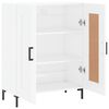 vidaXL Credenza 69,5x34x90 cm in Legno Multistrato Bianco Lucido