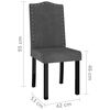 vidaXL Sedie da Pranzo 6 pz Grigio Scuro in Velluto