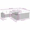 vidaXL Set Divani Giardino 11 pz con Cuscini Polyrattan Acacia Grigio