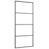 vidaXL Porta Scorrevole con Ferramenta 90x205cm Vetro ESG Alluminio