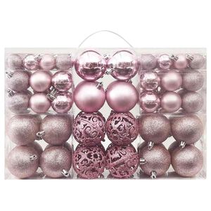 vidaXL Set Palline di Natale 100 pz Rosa